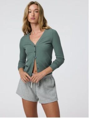 Vuori Long Sleeved Pose Cardigan Marsh Green XL